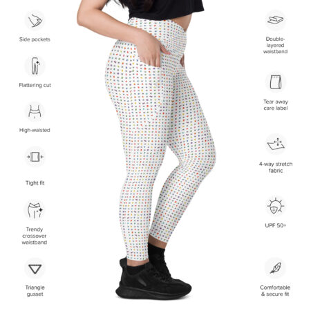 Geo Trumpets crossover leggings with pockets