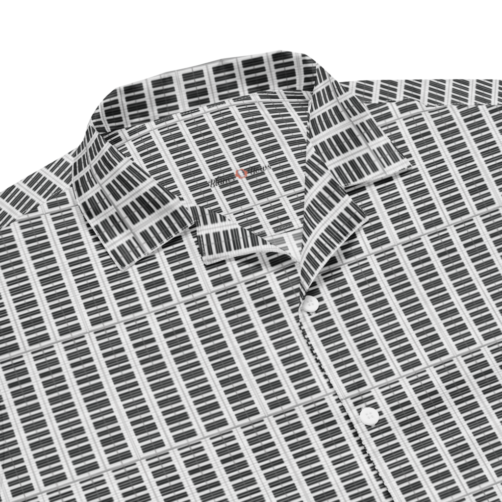 Piano Pattern unisex button shirt