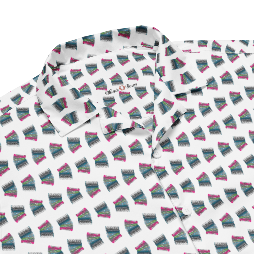 Accordion Ribbon Unisex Button Shirt